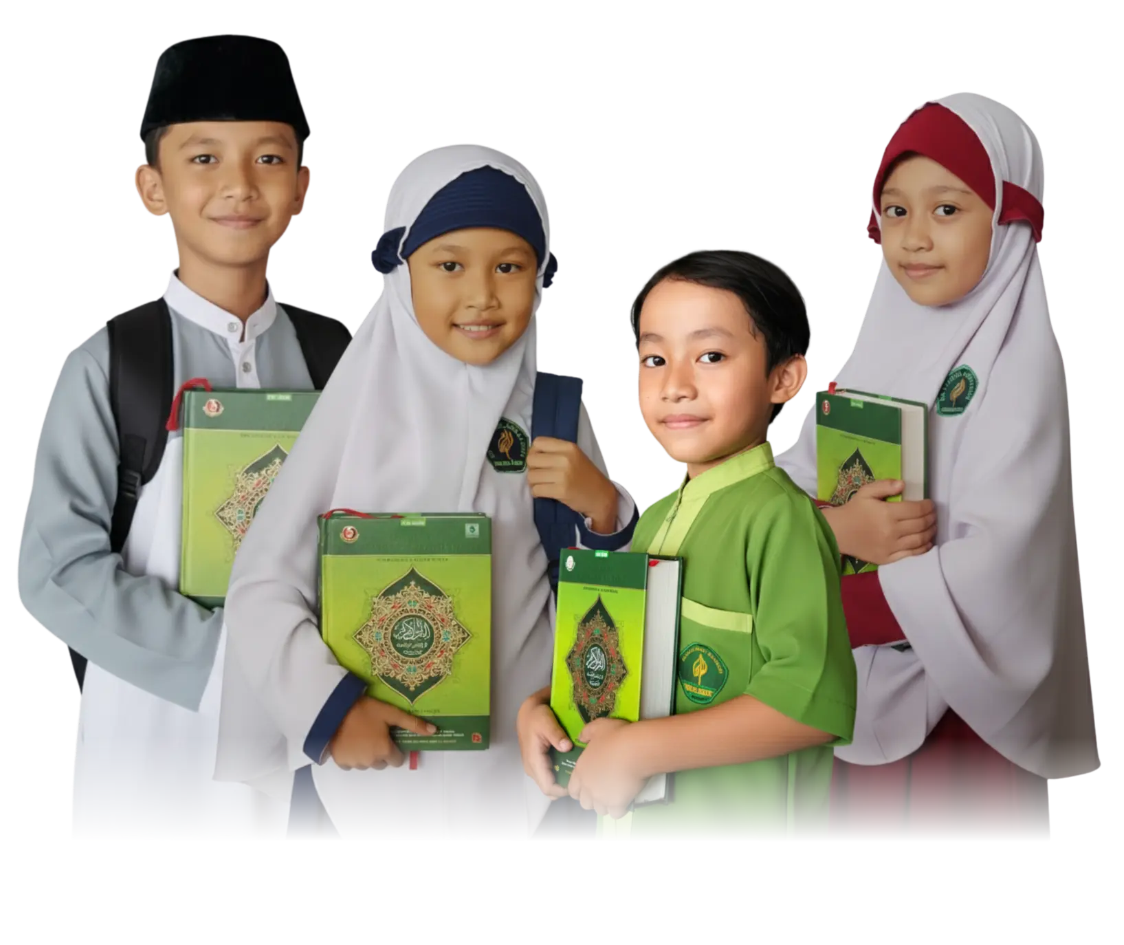 Siswa-siswi Andalusia Islamic School membawa Al-Qur'an